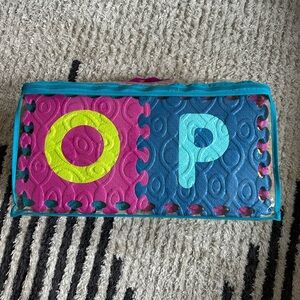 Colorful foam alphabet.